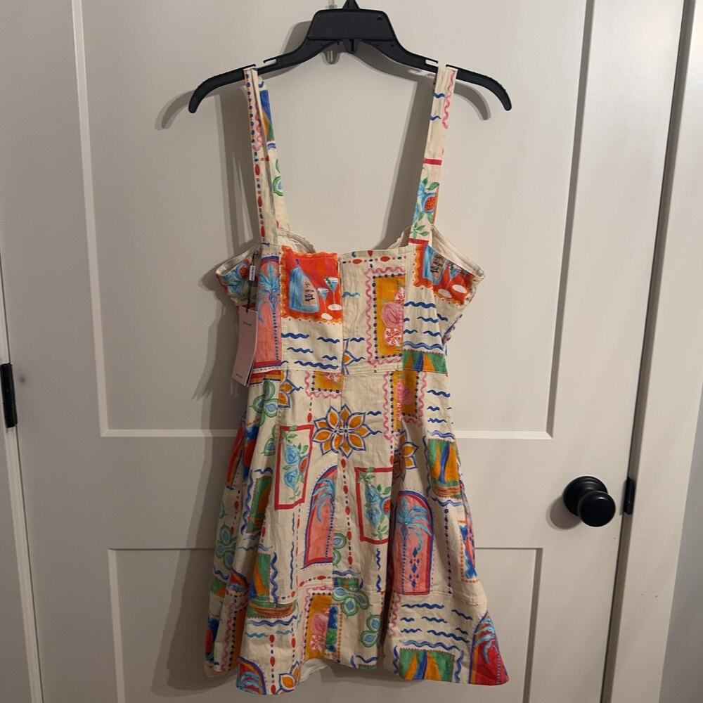 House Of Harlow 1960 Dress Sz M Multicolor Floral Fit & Flare Sundress - Picture 3 of 10